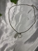 naszyjnik z sercem i kryształem górskim