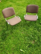 Krzesła tapicerowane chromowane 