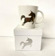 Porcelanowy kubek Silver Unicorn 350ml w pudełku