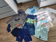 Zestaw paka 110 116 koszulka szorty bluzka 