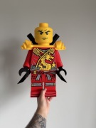 Duża figurka Ninjago (czerwona) w stylu LEGO