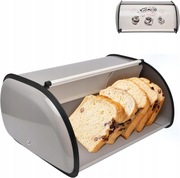 Chlebak Metalowy Funkcjonalny Szary Pojemnik Na Chleb Pieczywo Praktyczny