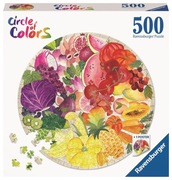 Ravensburger, puzzle okrąglę, Paleta kolorów, Owoce i warzywa, 500 el.