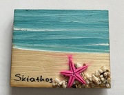 Drewniany magnes na lodówkę SKIATOS Grecja Corfu Kreta Zakynthos Greece (7)