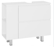 Szafka łazienkowa pod umywalkę z 2 szufladami biała 80 cm