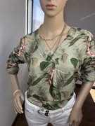 Letnia Bluzka 100% Wiskoza, Długi Rękaw, Oversize S-L, Lato, Casual, Boho