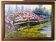 Obraz olejny Różanecznik z ramą 