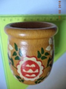 Kubek dekoracyjny, kubeczek drewniany - Relikt PRL