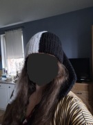 Ręcznie robiona czapka królicza uszatka.