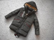 Kurtka parka zimowa futerko khaki dla chłopca roz. 122 NOWA z metkami