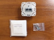 Goobay 68721 CAT 6a 2x RJ45 10Gb Ethernet podtynkowe ekranowane biały