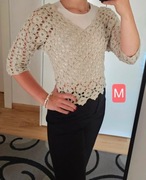 Sweter ze srebną nitką