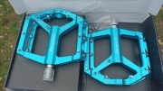 PEDAŁY ROWEROWE BICYKLON DX2 CNC PLATFORMOWE 3 ŁOŻYSKA MASZYNOWE NIEBIESKIE