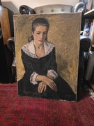 Antyk portret "Młoda Dama" 80cm x 60cm