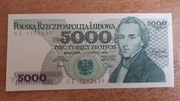 5000zł 1988 Seria CE , stan UNC