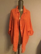  Lniana koszula czerwony/ koralowy/ Oversize XS, S, M L XL