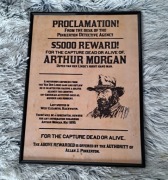 Red Dead Redemption 2 Plakat w ramce List gończy Arthur Morgan