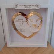 Pamiątka I Komunii Świętej PERSONALIZOWANA | Ramka | Prezent Komunijny 