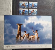 Ateny 2004 Folder, blok, znaczki 