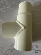 Aluminiowy Trójnik Rura DN50 Złączka Biały Malowany Proszkowo Kształtka