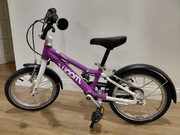 Woom 2 fioletowy z bocznymi kółkami