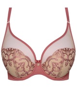 Biustonosz usztywniany Samanta Perla A338 80E, różany, na asymetrię