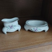 Porcelanowa papierośnica i popielniczka Karolina