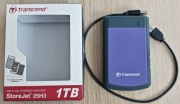 Dysk Transcend StoreJet 25H3 1TB USB 3.1 | PRAWIE NOWY (23h pracy) | SMART!