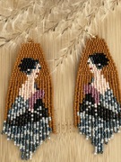 Kolczyki z japońskich koralików.