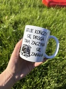 Kubek biały 330 ml gdzie kończy się droga off road