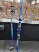 Buty narciarskie Atomic  o dl.160 cm wraz z wiązaniami i kijkami