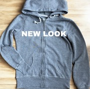 Bluza dresowa sportowa z kapturem New Look 38 bawełna rozpinana szara bluza