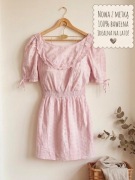 Nowa Sukienka Miss Selfridge – Różowy Haft Angielski (Eyelet)