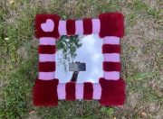 Lustro w paski z serduszkiem Tufting 