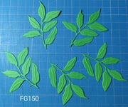 SCRAPKI KRAKÓW liście zielone duże 5 szt. (FG150)