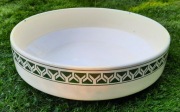 DUŻY PÓŁMISEK 39cm - FABRYKA FAJANSU CHODZIEŻ - zielony wzór art deco ~1922