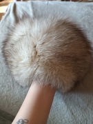 Czapka naturalna z lisa srebrna