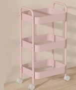 Różowy regał półka na kółkach 43x30x73cm