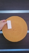 Grace focus fashion beret wełniany żółty musztardowy 