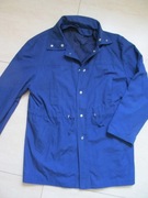 Śliczna, niebieska jesienno-zimowa kurtka męska; odpinana podpinka