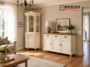 Witrynka Narożna Ludwik Narożnik Biały Dąb Producent Mebli BEKAS StyLove 