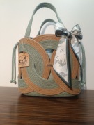 Torebka koszyk szyta ze sznurka bawełnianego