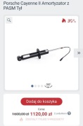 Amortyzatory porsche cayenne 