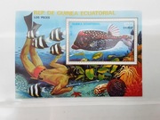 Gwinea Równikowa 1979 Mi blok 312  ryby  seria  idealna pozycja