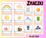 Przedszkole znaczki do szatni, łazienki plik PDF