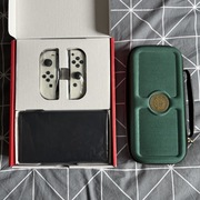 Switch OLED + oryginalne etui Zelda + 256Gb MicroSD