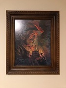 Obraz „Starzec palący fajkę” Giovanni Madonini