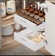 Wysuwany organizer szuflada biała 25x43x8 cm 1 sztuka