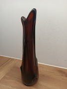 Wazon z grubego szkła sękacz bakłażan 29 cm