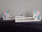 Półka wisząca biała dla dziecka z motywem Kucyka jednorożca pony